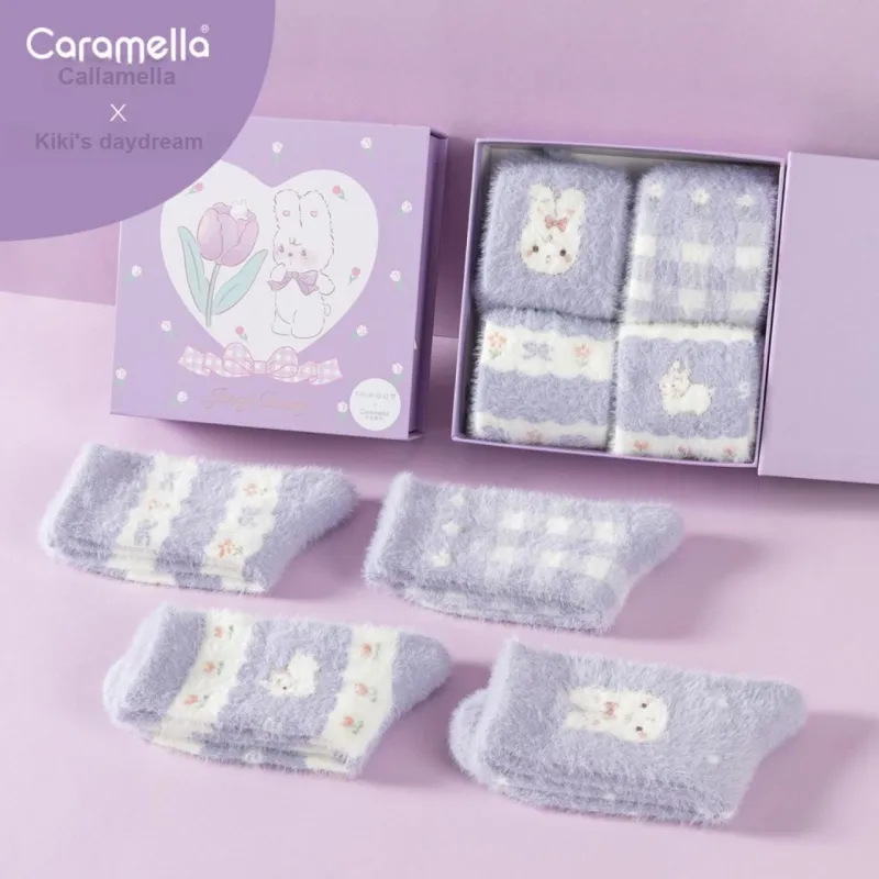 Caramella x Kiki Mid Calf Socks Women's Box 4 Pack-6