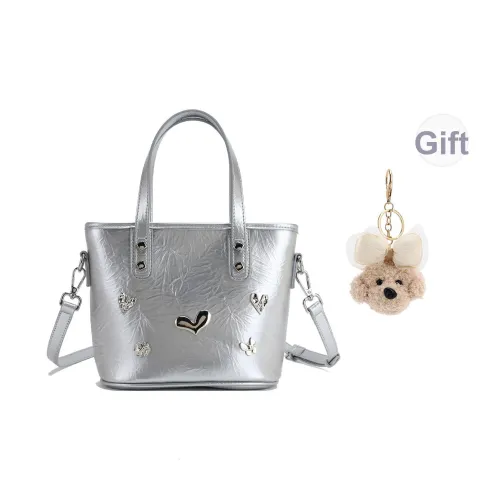 Carit Koty Полиуретан ПУ (полиуретан) Через плечо Одно плечо Сумка Обычный Women's Silver Черный