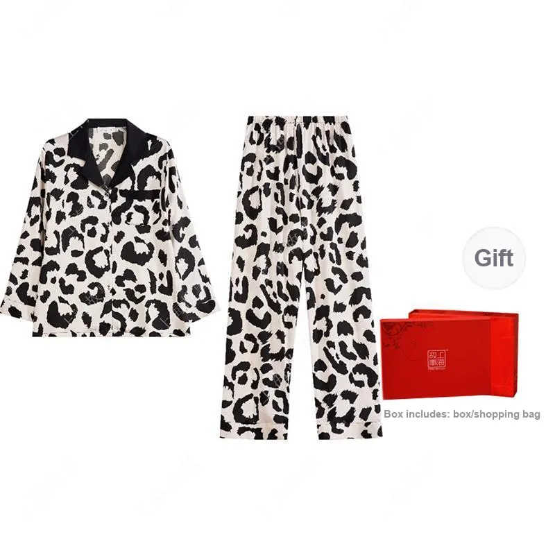 Shanghai Story Pajama Set Women's Leopard Print-0