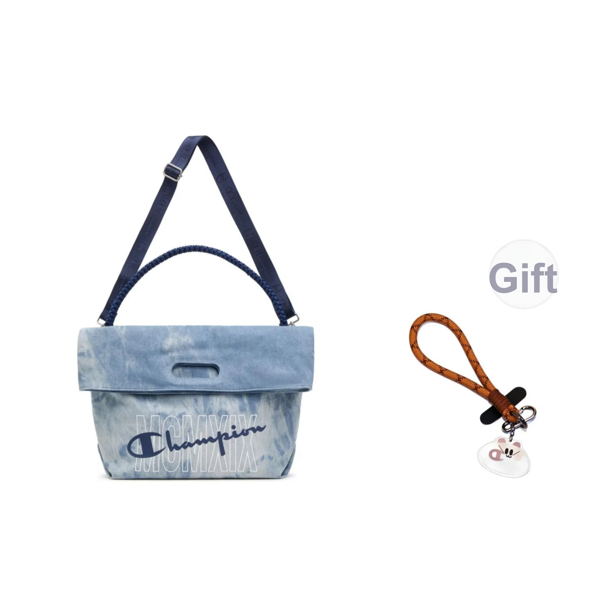 Champion Ткань Рюкзак Сумка на плечо Unisex Light Деним Синий Фотон Серый Черный