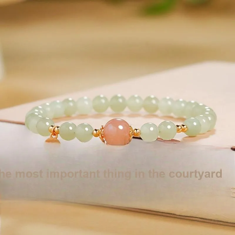 Golden Kite Hetian Jade Bracelets Green Jade Women's-2