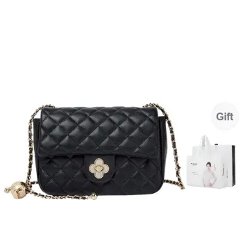 TUCANO Cow Leather Shoulder Bag Trumpets Women's Hepburn Black/Ecru