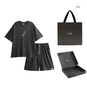 Same Language Pajama Gift Box Men's Alocasia Black Raven