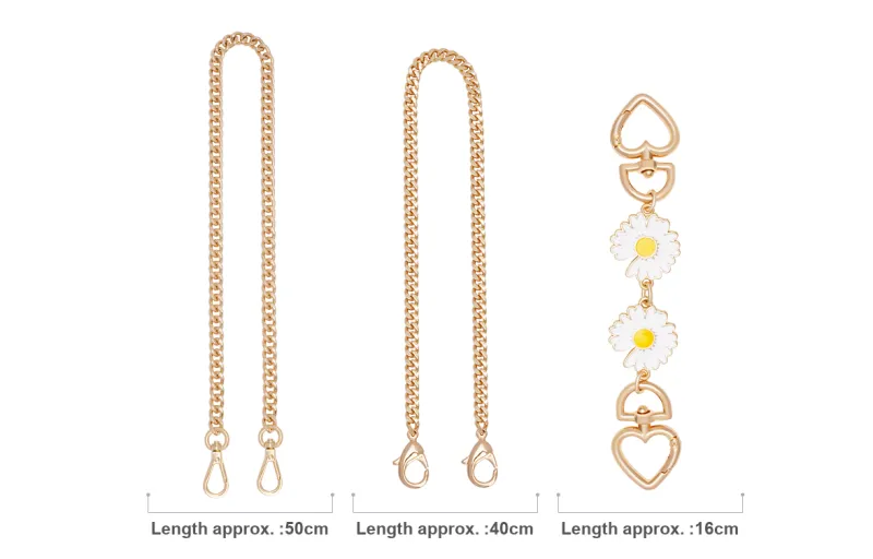 GUYI Metal Bag Accessory Bag Strap Unisex Gold Tone-8