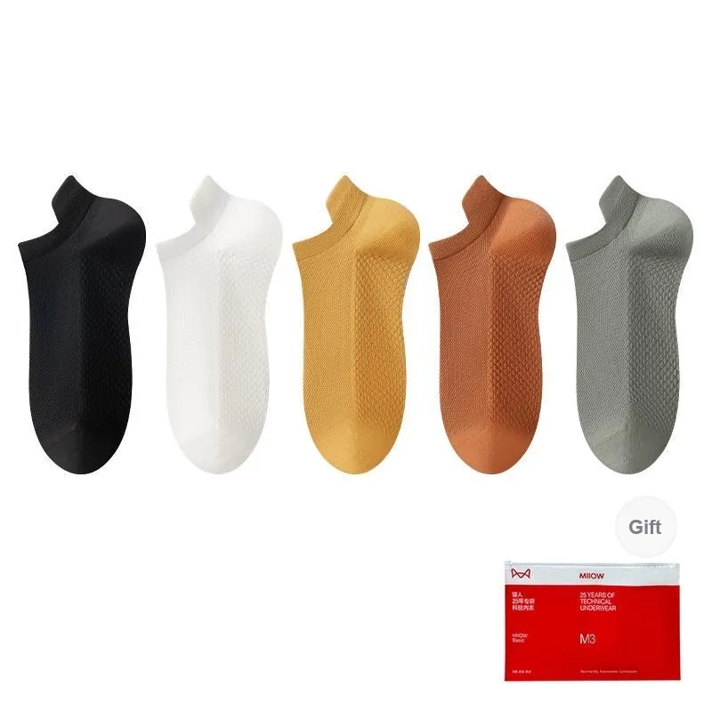 MIIOW Cool One Summer Series Ankle Socks Men's Shopping Bag 5 Pack-15