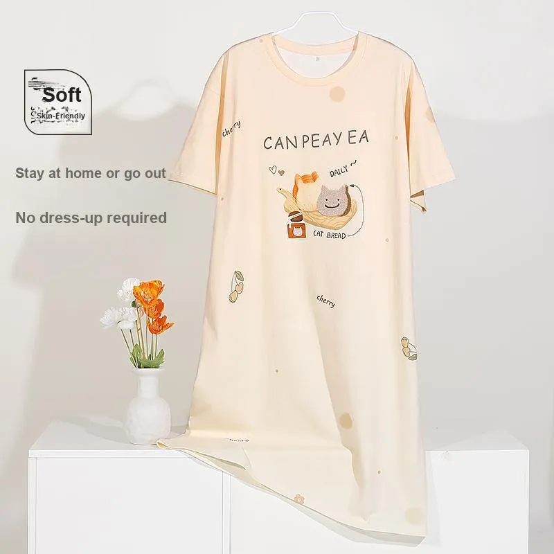 XIAFENYAN Nightgown Women's Orange-7