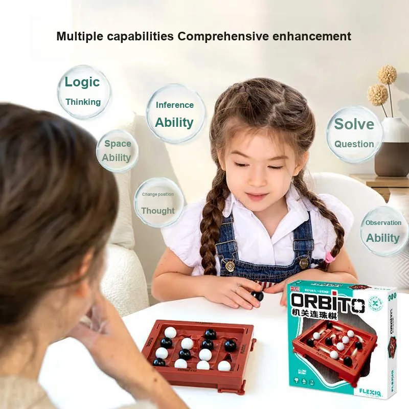 One Moment Pavilion Orbito Two-Player Rotating Ludo Board Games-0