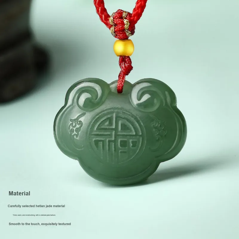 LAOMIAO Hetian Jade Pendants Green Jade Women's-2