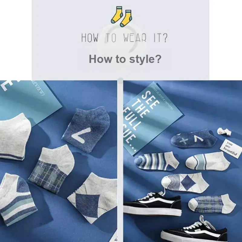 2323 No Show Socks Men's 5 Pack-2