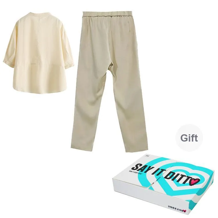 Yvetteclassic Shirt Matching Set Women's-11