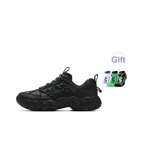 FILA Износостойкий Дышащий Легкий Низкий Топ Повседневная Обувь Мужская Тень Черный Серый