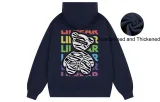 Navy Hoodie (Fleece-lined and Thickened)