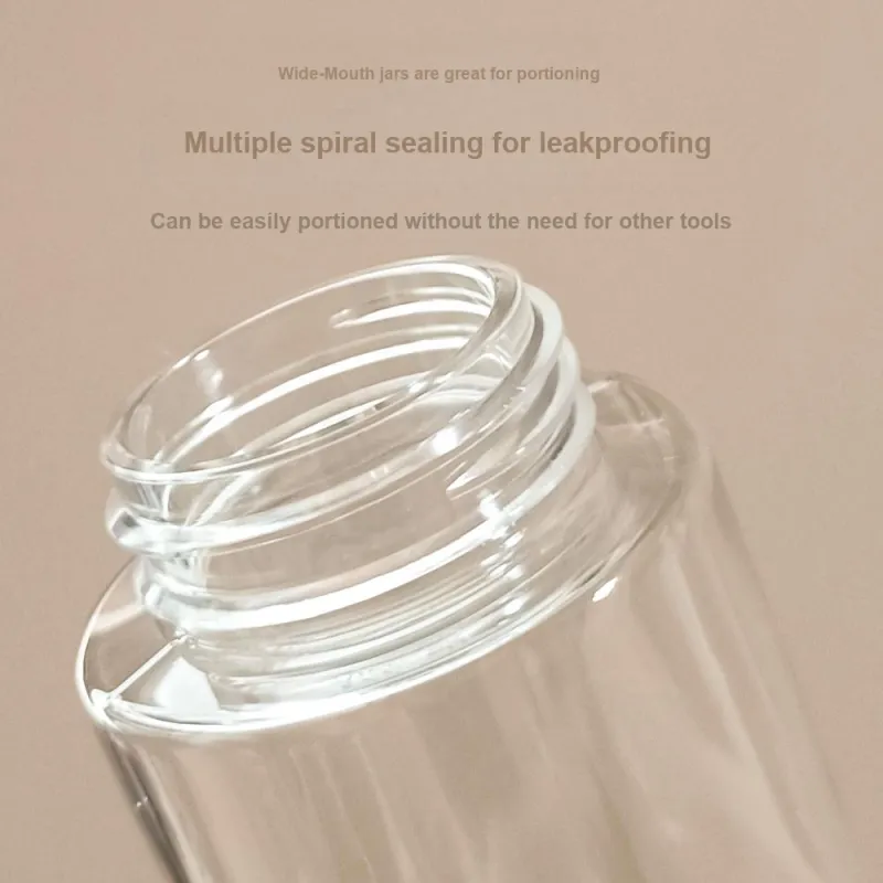 JIANYINGSHU Cleansing Oil & Water Push Button Bottles With Dividers Portable-5