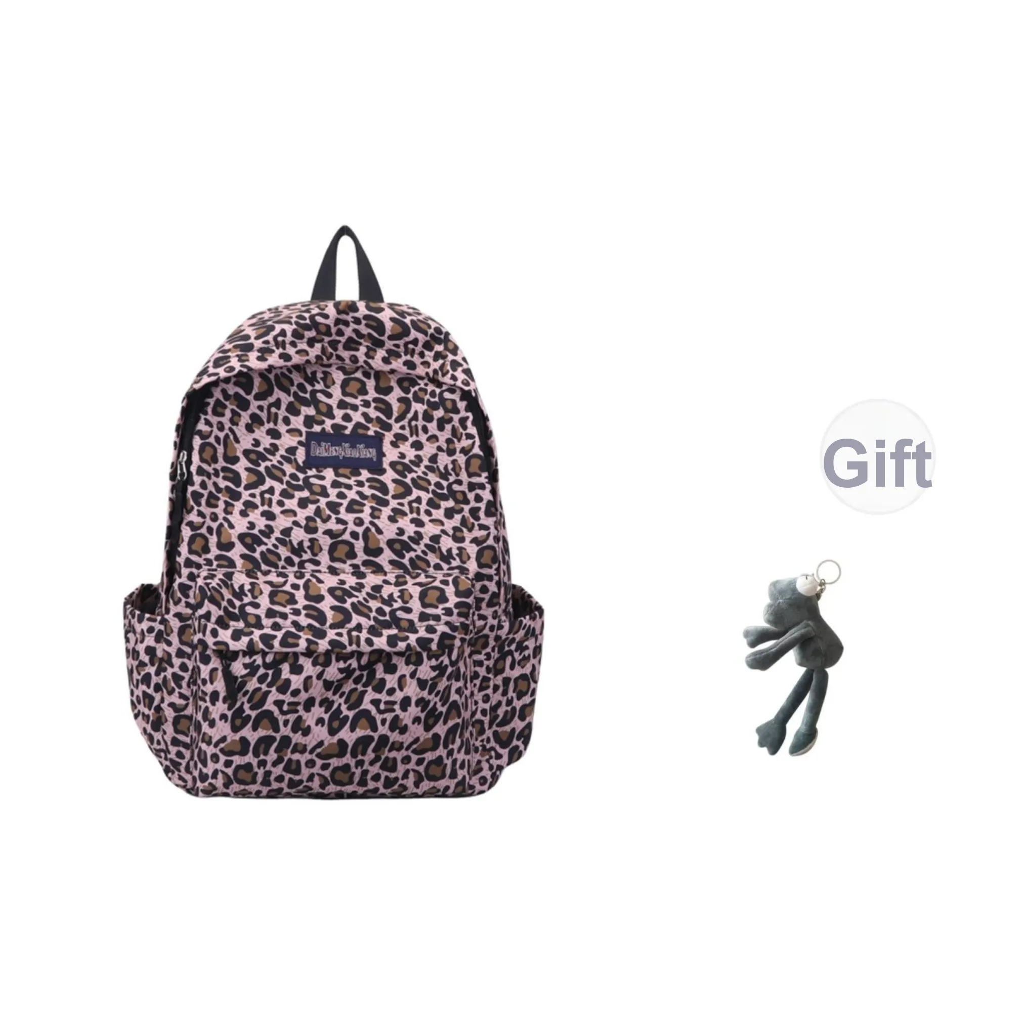 KAMLUI Холщовая сумка-рюкзак стандартная унисекс розовый леопард с принтом белый леопард с принтом коричневый леопард с принтом синий леопард с принтом