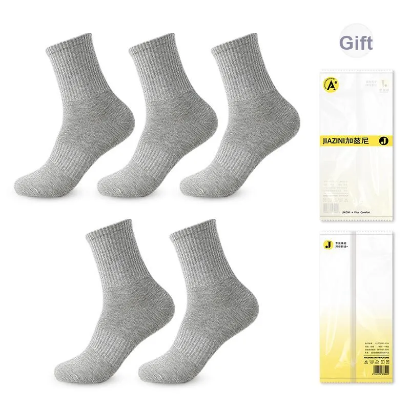 JIAZINI Mid Calf Socks Men's 5 Pack-10