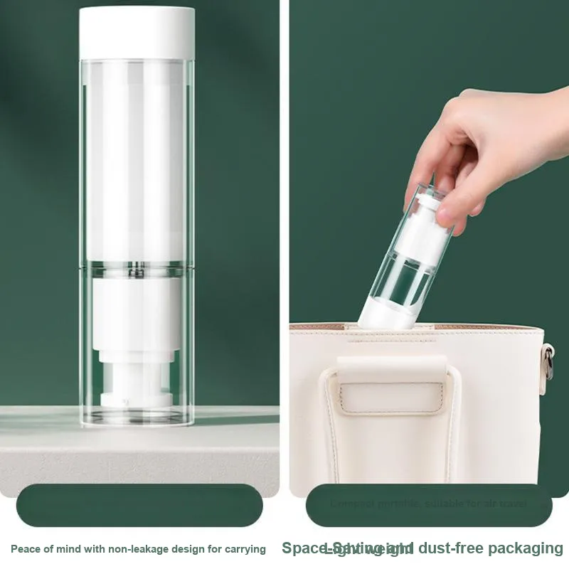 JIAOXUEFEI Vacuum Dosing Bottle With Push Button Lotion Bottle Shampoo Bottle Shower Gel Bottle And Empty Bottles-3
