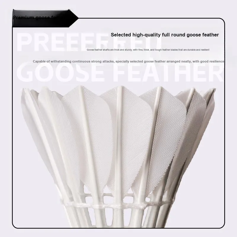 OGKILS European Stroke Size 9 Ball 12 Pack Goose Feather Shuttlecocks-4
