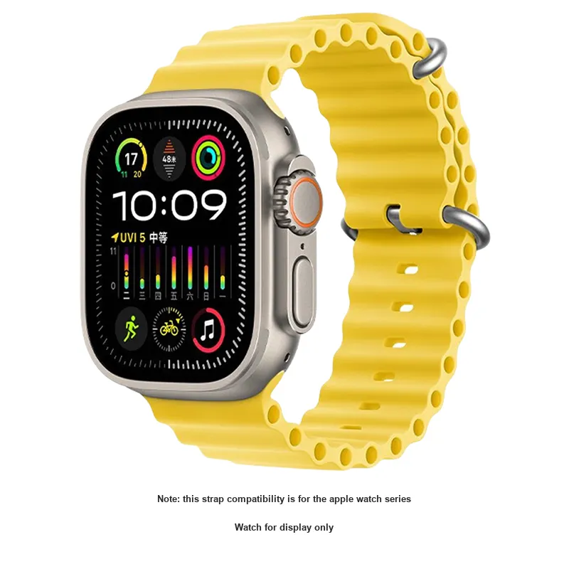 FZRT Watch Bands Liquid Ocean Solid Color Silicone Strap Unisex-8