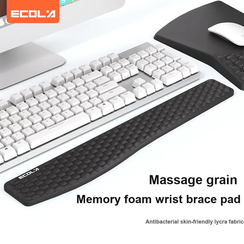ECOLA Lycra Memory Foam Ergonomic 3D Effect Wrist Brace Mouse Pad EZ6BK-1