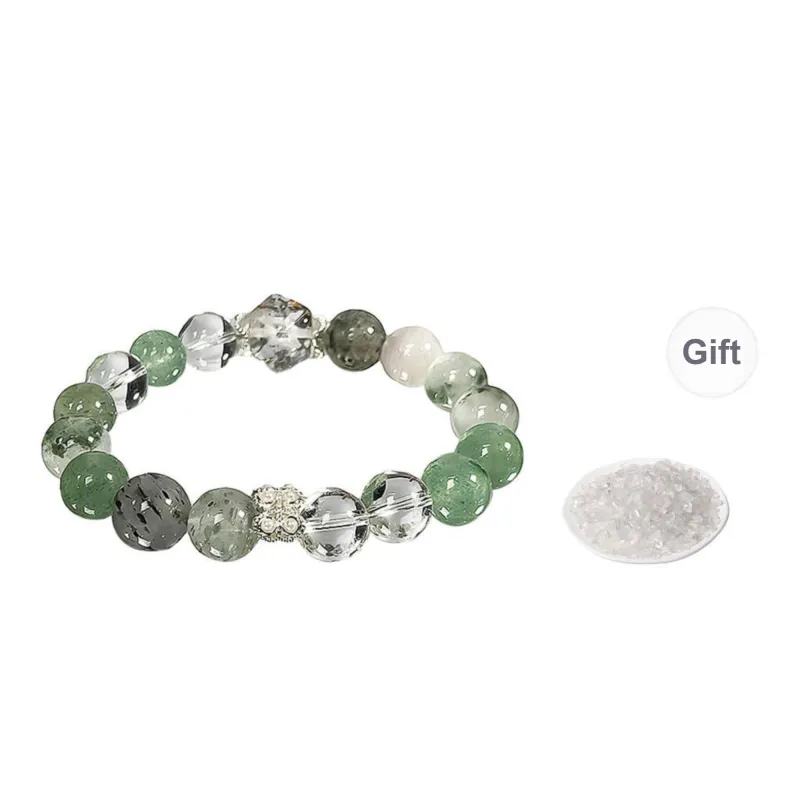 LUXLINE Natural White Crystal Bracelets Unisex-0