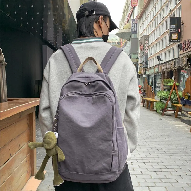 Deli Bear Canvas Backpack Regular Unisex Yellow/Ecru/Black/Dark Gray-17