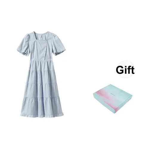 Inman Короткий рукав Платье Женское Набор в подарочной коробке