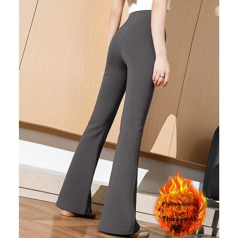 Tonlion Fleece Lined Fall Winter Casual Pants Women's-8