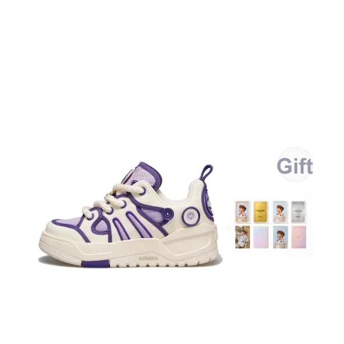 Палладий Фрукты Украшение Обувь визуально увеличивает рост Устойчивые к истиранию Низкие Кроссовки для скейтбординга Унисекс Фиолетовый