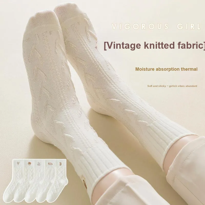 Lan Miao Mid Calf Socks Women's 5 Pack-1