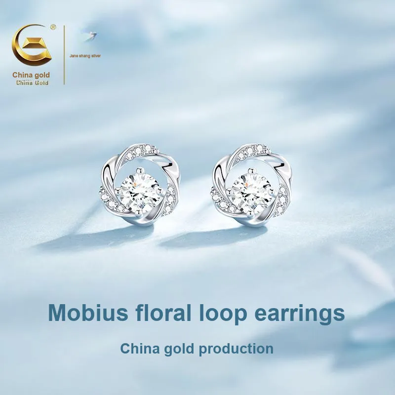 ZSY Silver 925 Stud Earrings Women's Gift Box Set-1