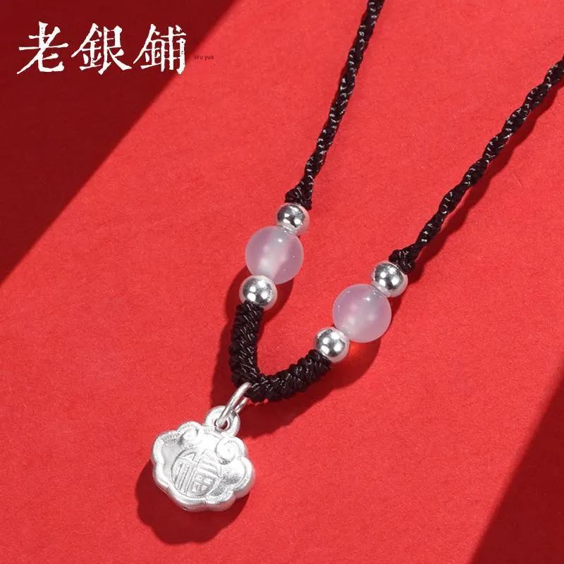 Wylyp 999 Fine Silver Necklaces Women's Silver-5