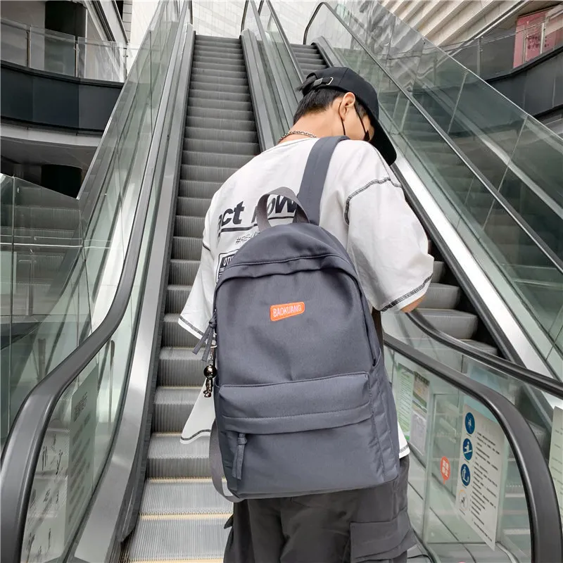 Deli Bear Oxford Travel Bags Backpack Regular Unisex Dark Gray/Blue/Black/Pink/White-4