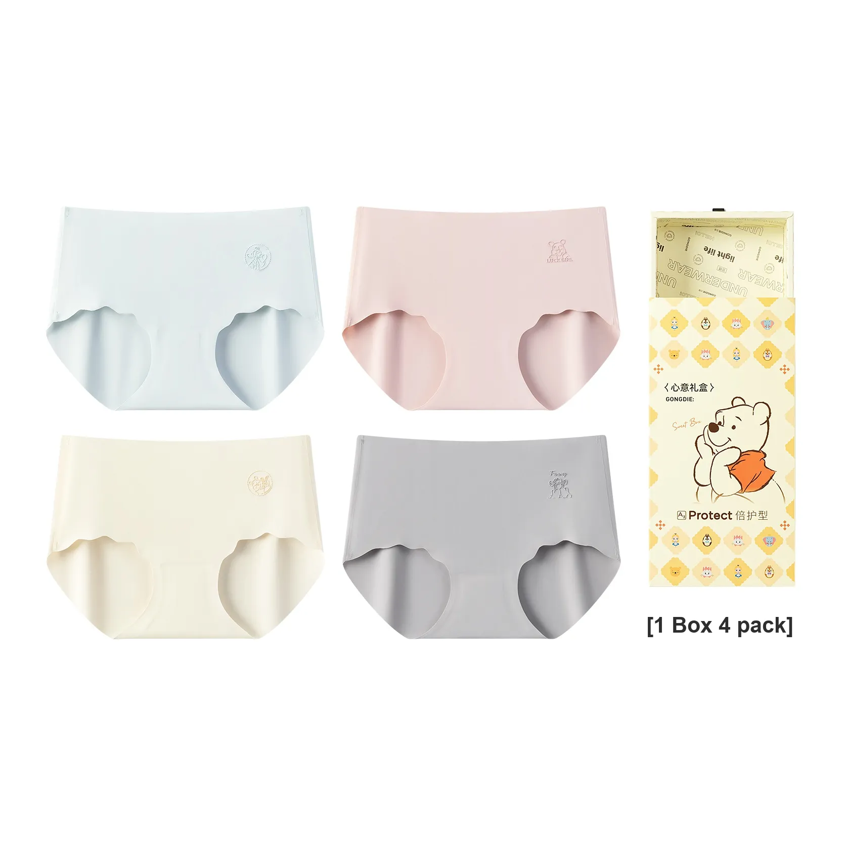 Gongdie X Disney Трусы Женские упаковка из 4 штук