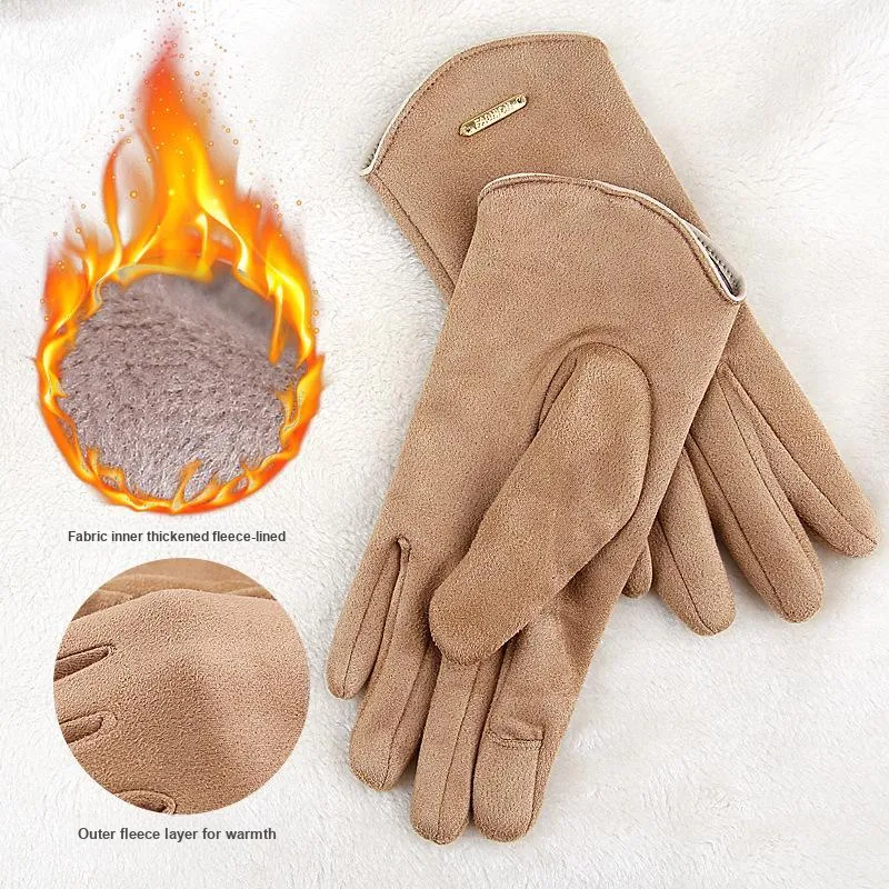 HNJ Riding Equipment Cycling Glove Unisex Suede-4
