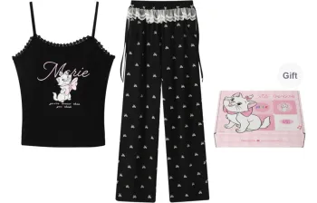 Gongdie x Disney Pajama Set Women's Gift Box Set Black