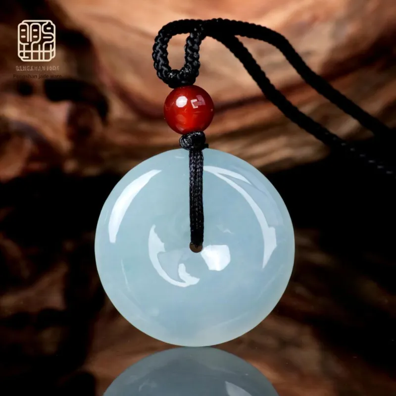 Pengshan Glutinous Jade Jadeite Necklaces Unisex-1