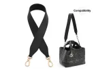 3.5 Wide Black Underarm Plain Weave Shoulder Strap