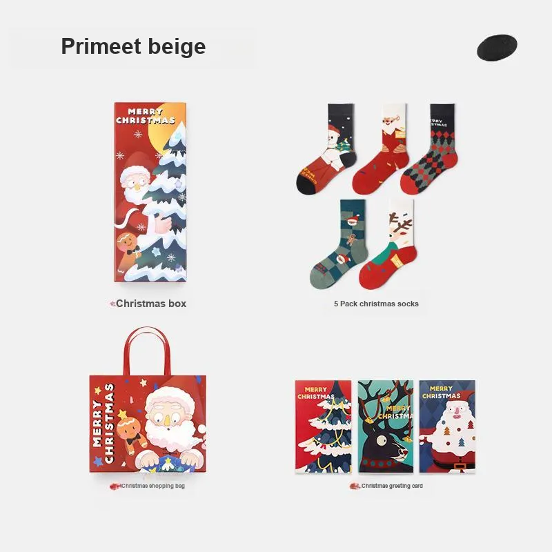 Primeet Mid Calf Socks Unisex 5 Pairs Gift Box Set-9