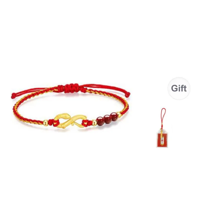 LUXLINE Reconstructed Cinnabar Bracelets Unisex-0