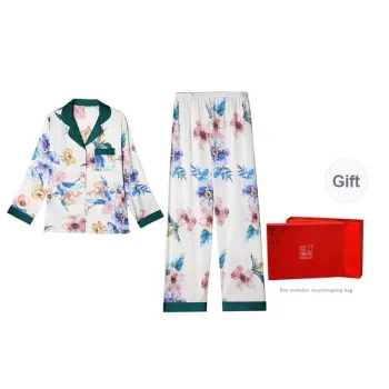 Shanghai Story Pajama Set Women's White Green