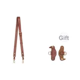 Cognac-Cow Leather Shoulder Strap[Set]Crossbody Style