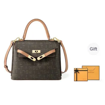 MashaLanti PVC With Synthetic Leather Shoulder Bag, Crossbody Bag, Handbag Regular Women's Coffee & Tea Brown