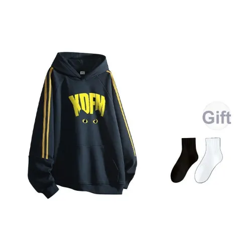 XDFM Флис с подкладкой свободный крой винтажный пуловер топ унисекс