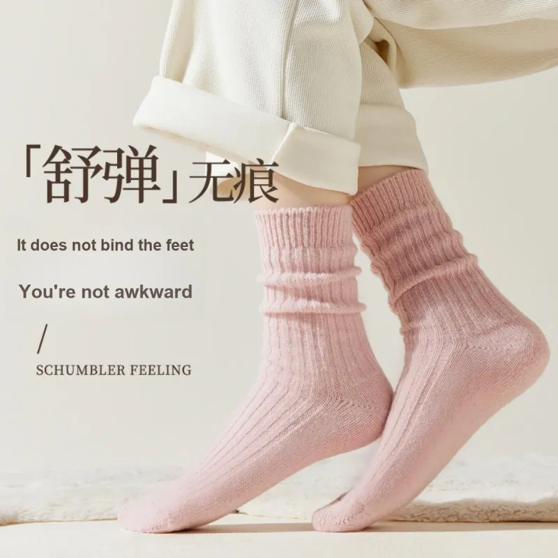 MIIOW Mid Calf Socks Women's 4 Pack Mixed Color-5