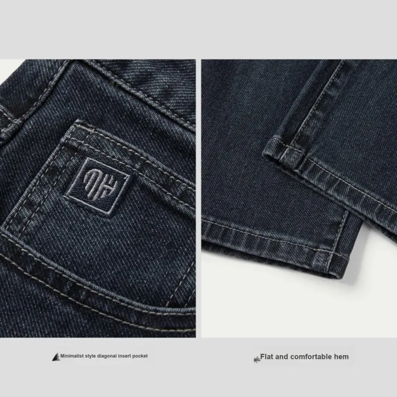 HLA Jeans Men Blue Gray Denim Gradient Dark 1C-3