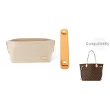 NF Medium Beige Liner+Beeswax Shoulder Pads 23cm (Vegetable Tanned Cow Leather) for Old Bags