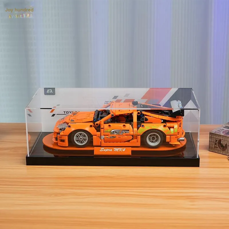 LIGHT YOUR BRICKS Compatibility Technic Building Block 42204 Toyota Supra MK4 Racing Display Case Model Accessories-4