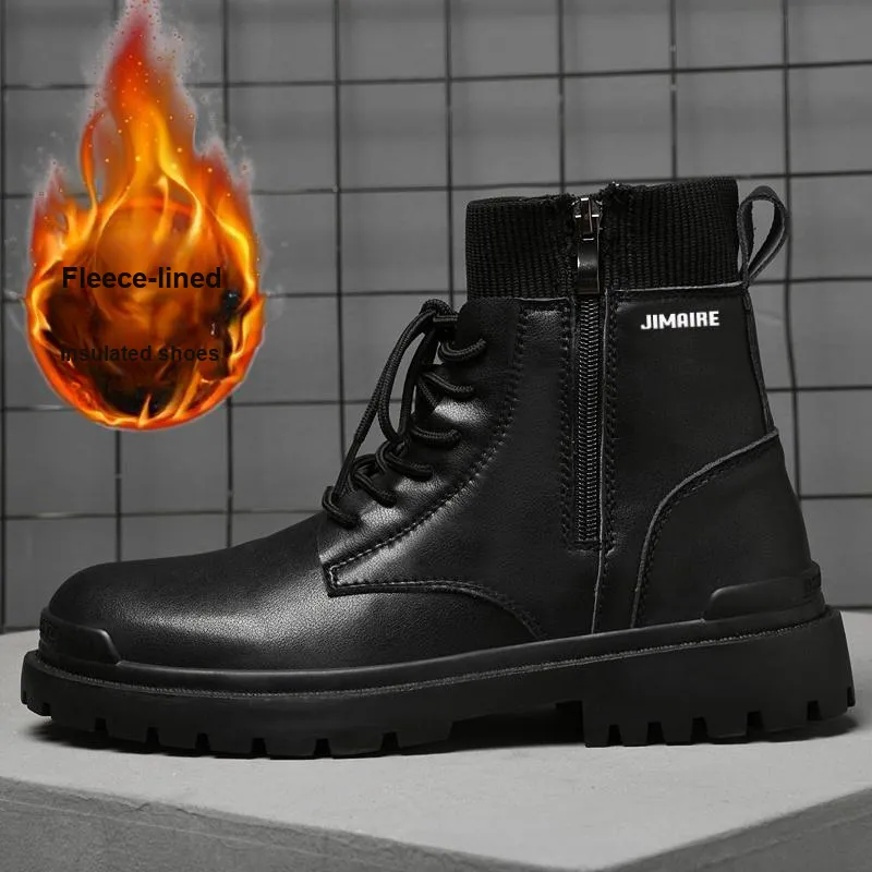 King Jinmai Short Martin Boot Men's Black-3