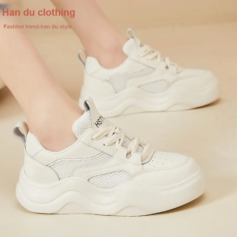 HSTYLE Fashion Versatile Cushioning Wear-Resistant Chunky Sneakers-4