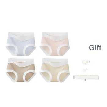 XIA.WA.ZHI.XIU Underpants Women's Shopping Bag 4 Pack